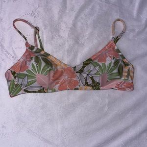 Flower pattern bikini top